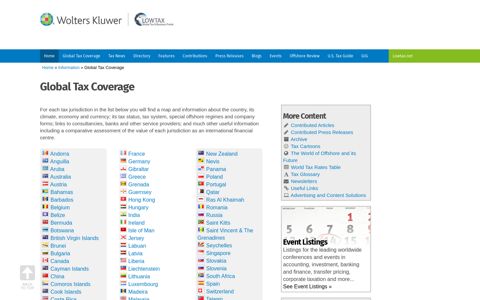 Global Tax & Business Portal | Global Tax Coverage - Lowtax