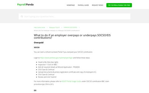 What to do if an employer overpays or underpays SOCSO/EIS ...