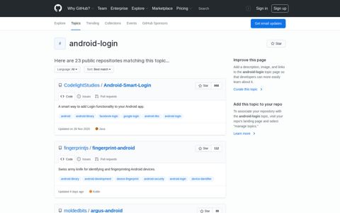 android-login · GitHub Topics · GitHub