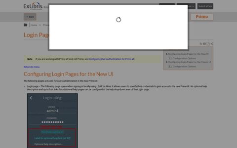 Login Pages for User Authentication - Ex Libris Knowledge ...