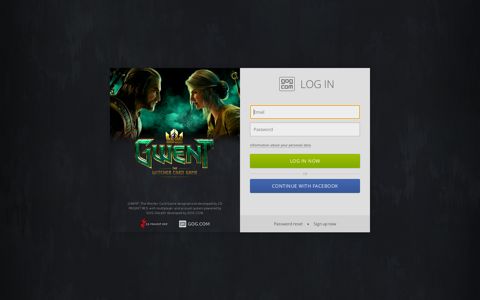 GWENT: The Witcher Card Game - Login GOG.com