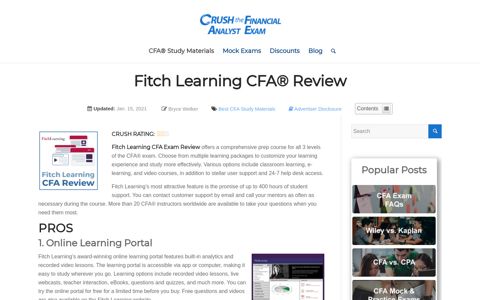 2020 Fitch Learning CFA® Review [Read Before Purchasing!]