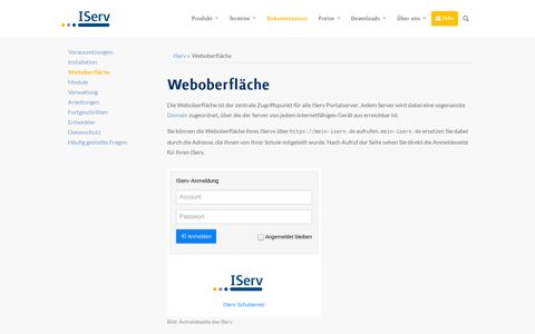 Weboberfläche - IServ - Dokumentation - IServ Schulplattform