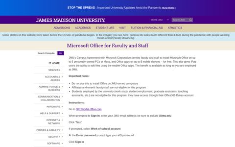 Microsoft Office for Faculty and Staff - James Madison University