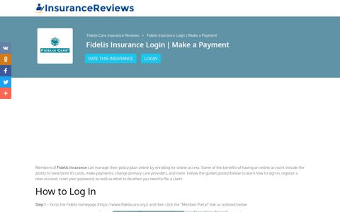 Fidelis Insurance Login | Make a Payment - Insurance Reviews