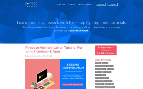 Ionic Authentication tutorials & code examples | Learn Ionic