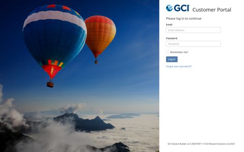 GCI Customer Portal: Log in