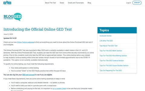 Introducing the Official Online GED Test - GED