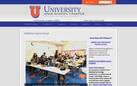 PASSPort Parent Portal – Parents – University High School ...