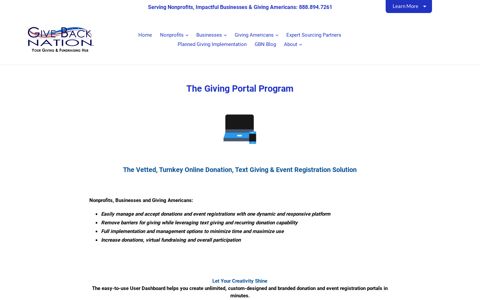 The Giving Portal Program – Give Back Nation