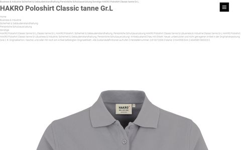 HAKRO Poloshirt Classic tanne Gr.L
