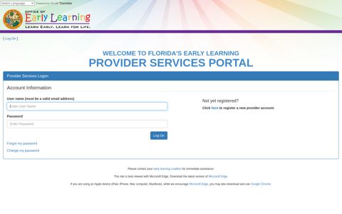 Provider Services Logon