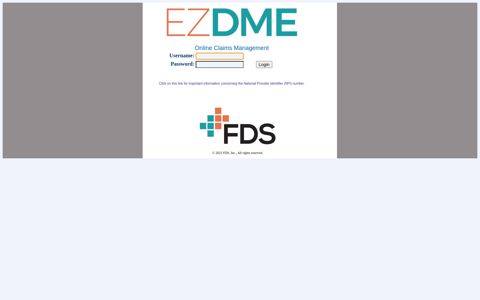 EZDME Login - FDS, Inc.