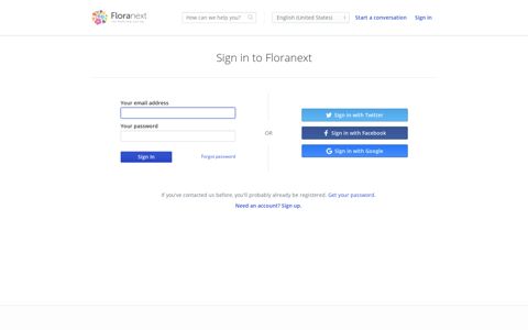 Sign in - Floranext