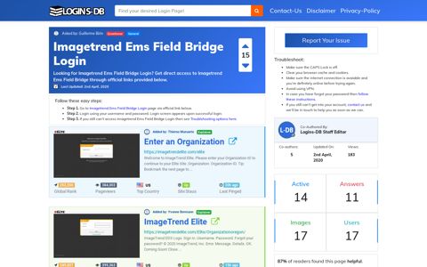 Imagetrend Ems Field Bridge Login - Logins-DB
