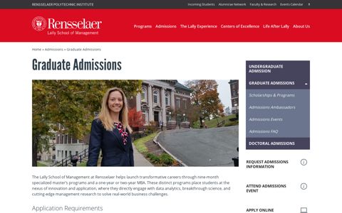 Graduate Admissions | Lally: Business and Management at ...