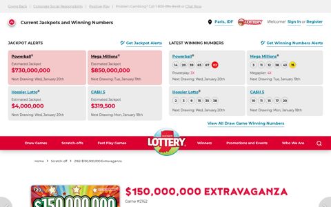 $150,000,000 Extravaganza | Scratch-offs | Hoosier Lottery ...