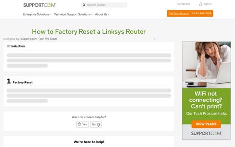 How to Factory Reset a Linksys Router - Support.com