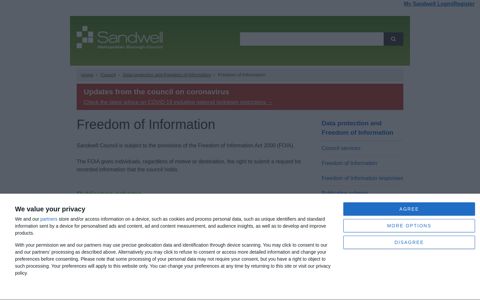 Freedom of Information | Sandwell Council