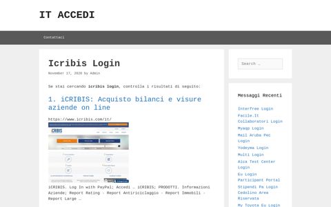 Icribis Login - ItAccedi