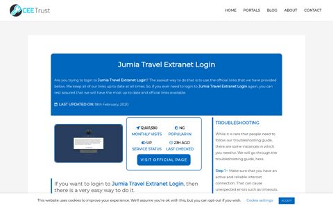 Jumia Travel Extranet Login - Find Official Portal - CEE Trust