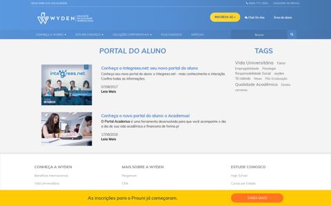 Tag - Portal do aluno | Wyden Educacional