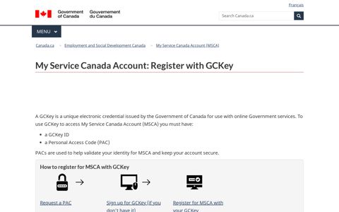 My Service Canada Account: Register with GCKey - Canada.ca
