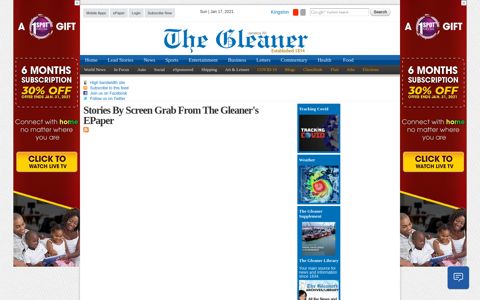 Screen grab from the Gleaner's ePaper | Jamaica Gleaner