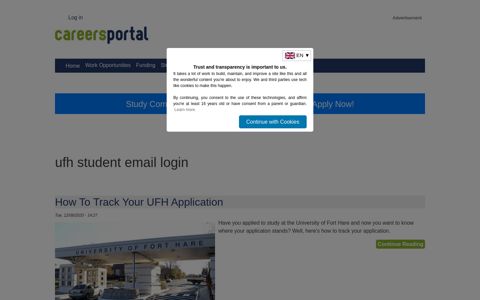 ufh student email login | Careers Portal