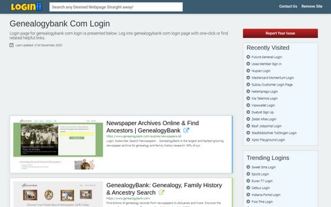 Genealogybank Com Login - Loginii.com