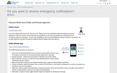 Do you want to receive emergency notifications? | Multnomah ...