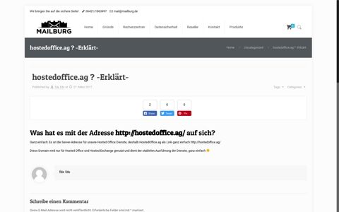 hostedoffice.ag ? -Erklärt- MAILBURG