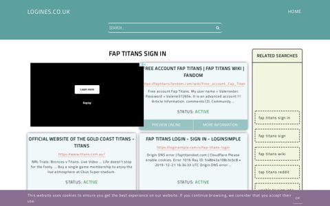 fap titans sign in - General Information about Login