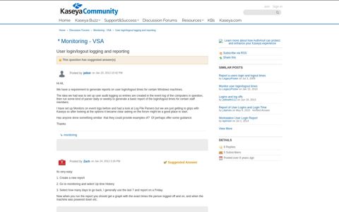 User login/logout logging and reporting- Kaseya Connections ...