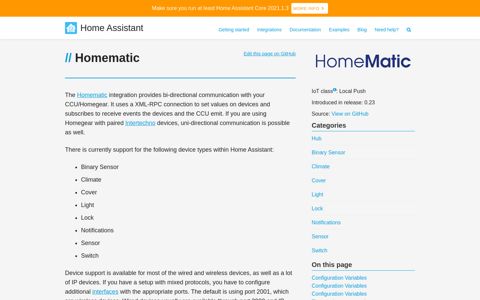 Homematic - Home Assistant