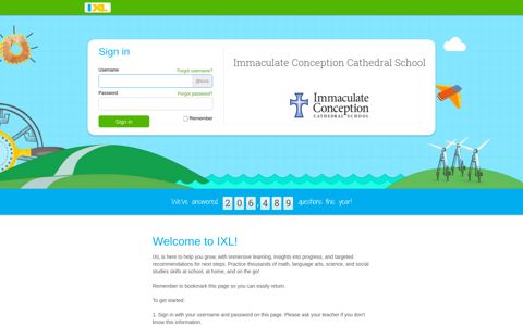 Immaculate Conception Cathedral School - IXL