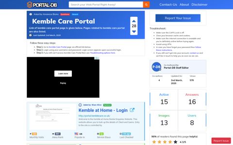 Kemble Care Portal