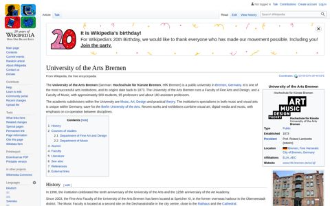 University of the Arts Bremen - Wikipedia