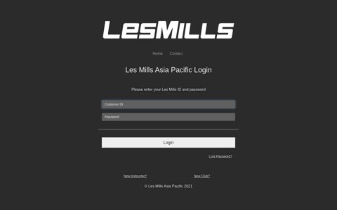 Les Mills Asia Pacific Login
