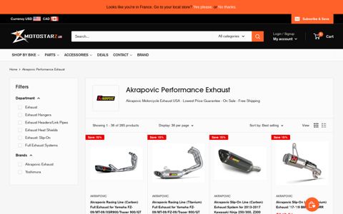 Shop Akrapovic Motorcycle Exhaust USA- Lowest Price ...