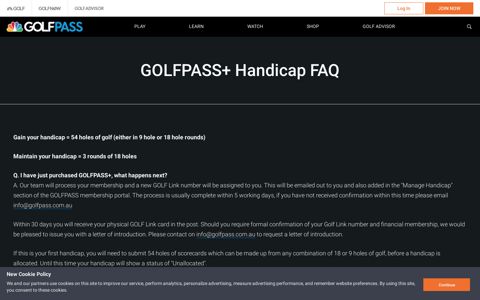 GOLFPASS+ Handicap FAQ