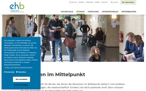 EHB | Studium an der EHB - Evangelische Hochschule Berlin