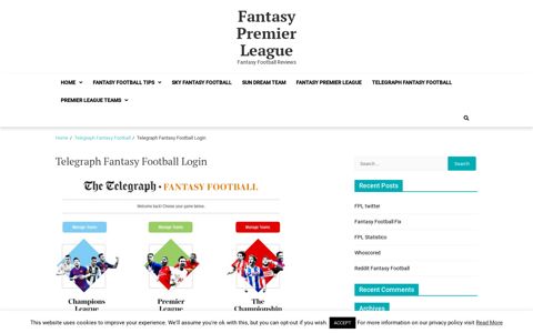 Telegraph Fantasy Football Login - Fantasy Premier League