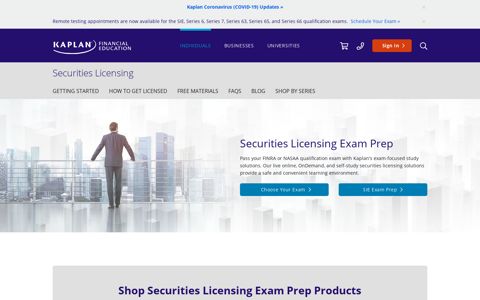 Securities Licensing Exam Prep | Kaplan Financial Education