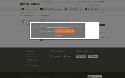 Customers On-line Office | Iberdrola Customers