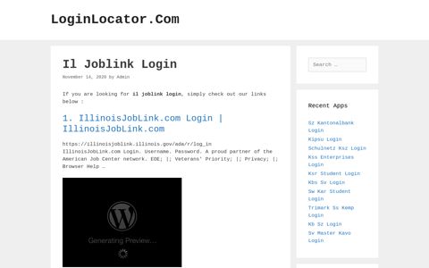 Il Joblink Login - LoginLocator.Com