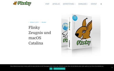 Flinky Zeugnis und macOS Catalina - Flinky Software