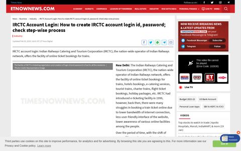 IRCTC Account, Indian Railways Login: How to create IRCTC ...