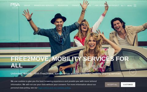 Mobility & car sharing services | Free2Move application by ...