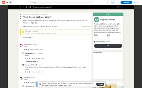 “Georgetown applicant portal” : ApplyingToCollege - Reddit